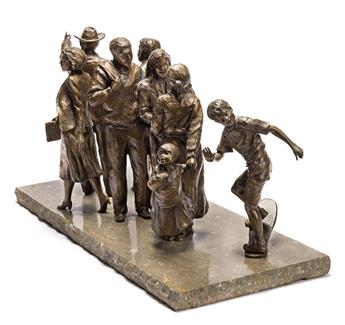 GLENNA GOODACRE (1939-2020) Sidewalk Society Maquette.